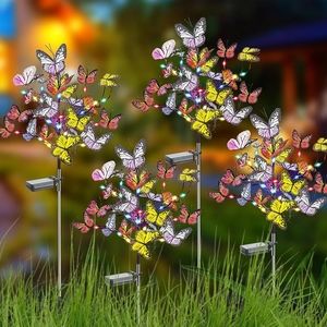 Last chance 2 buy Fabric butterflies w/colorful lights 4 pack